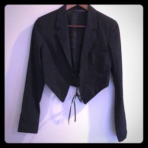 Kris Van Assche Cropped Tie-front Blazer sz S